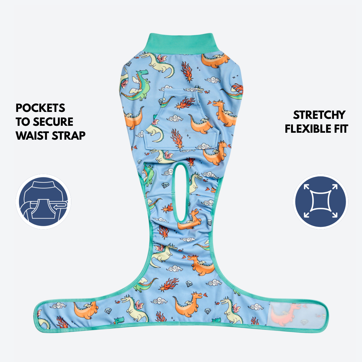 Dog Surgical Suit - Dragons - Image 9