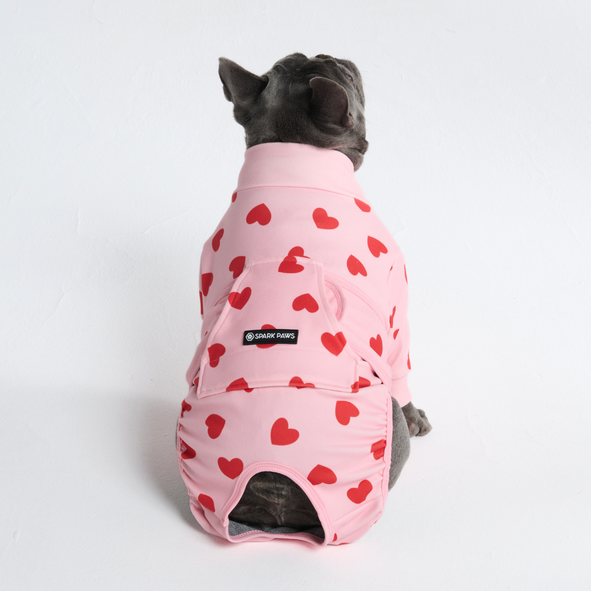 Dog Surgical Suit - Pink Hearts - Image 12