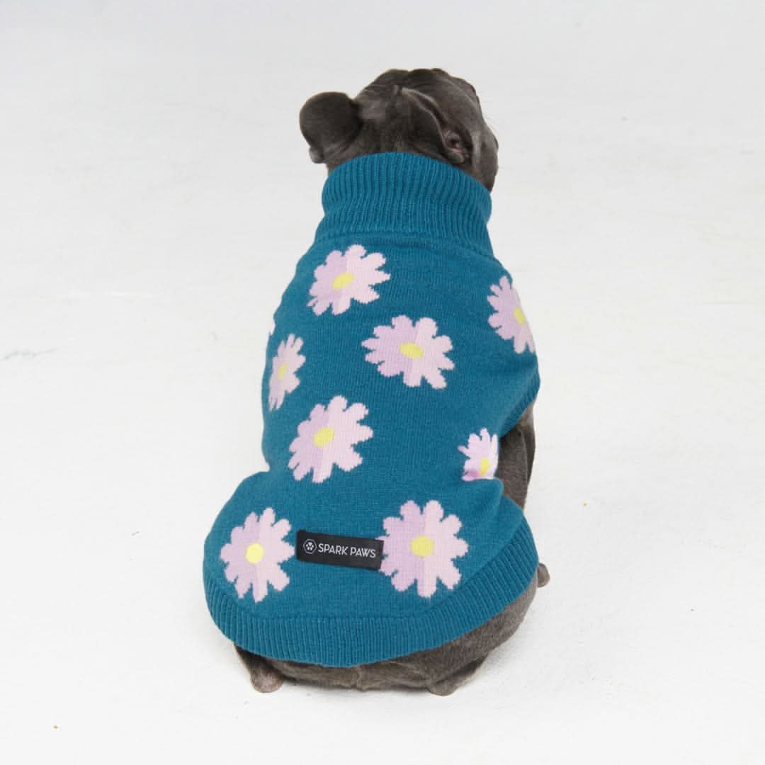 Flower Knit Dog Sweater - Image 9
