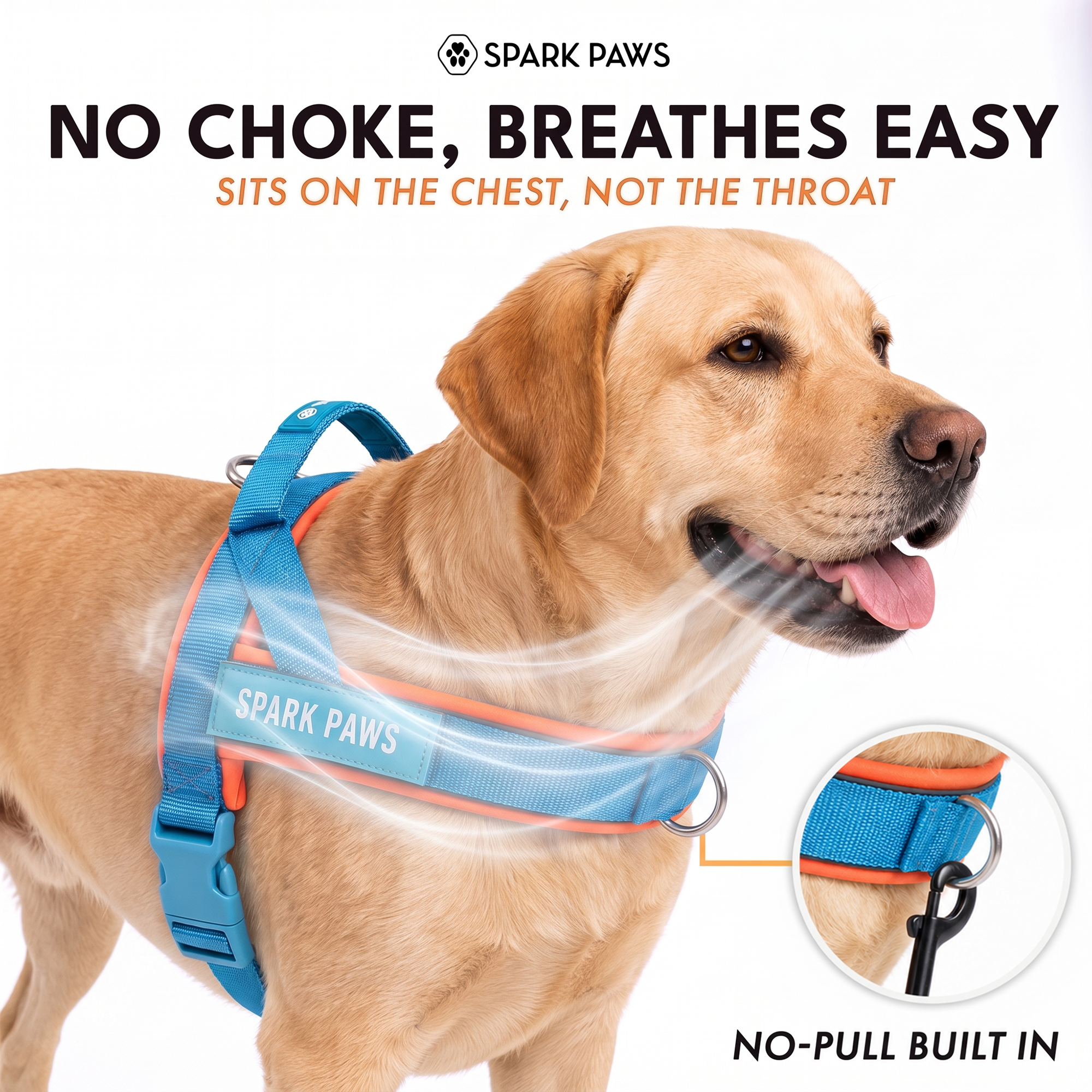 Grab & Go Harness - Teal & Apricot - Image 10