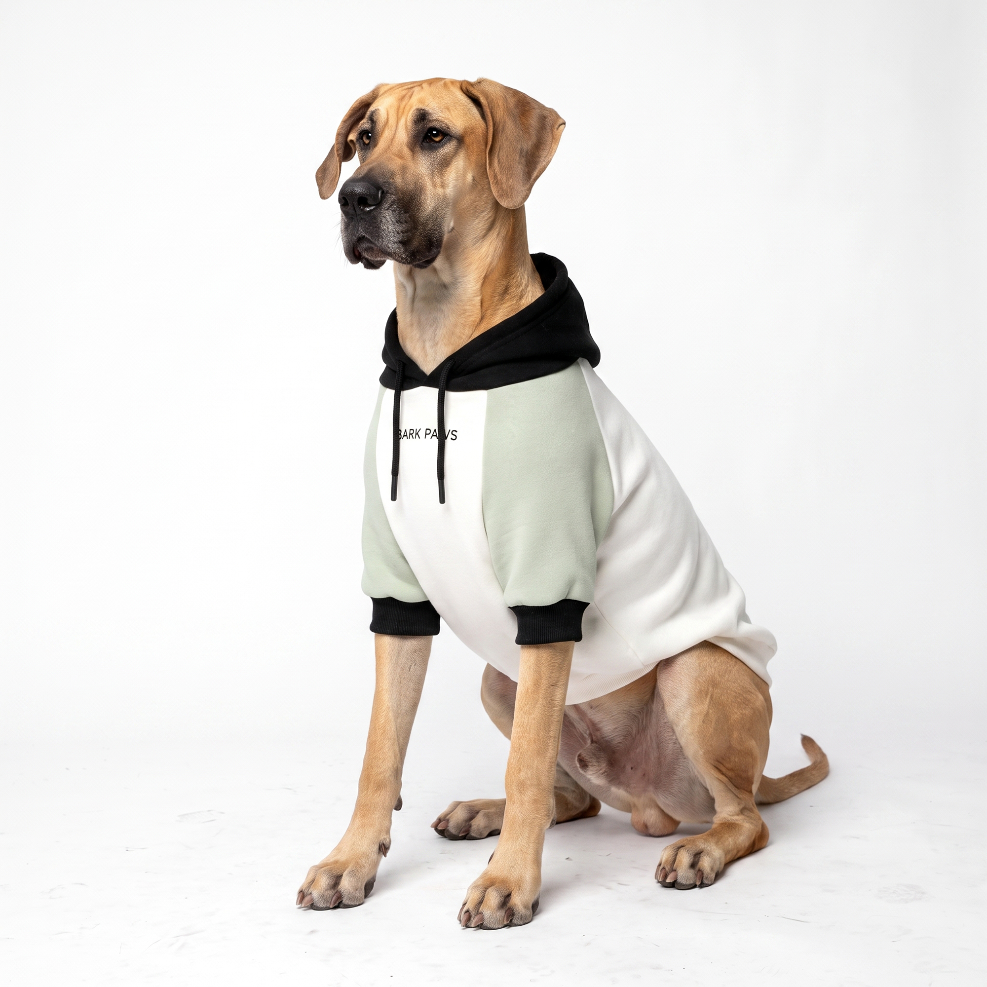 Olive Cream Dog Hoodie - Image 7
