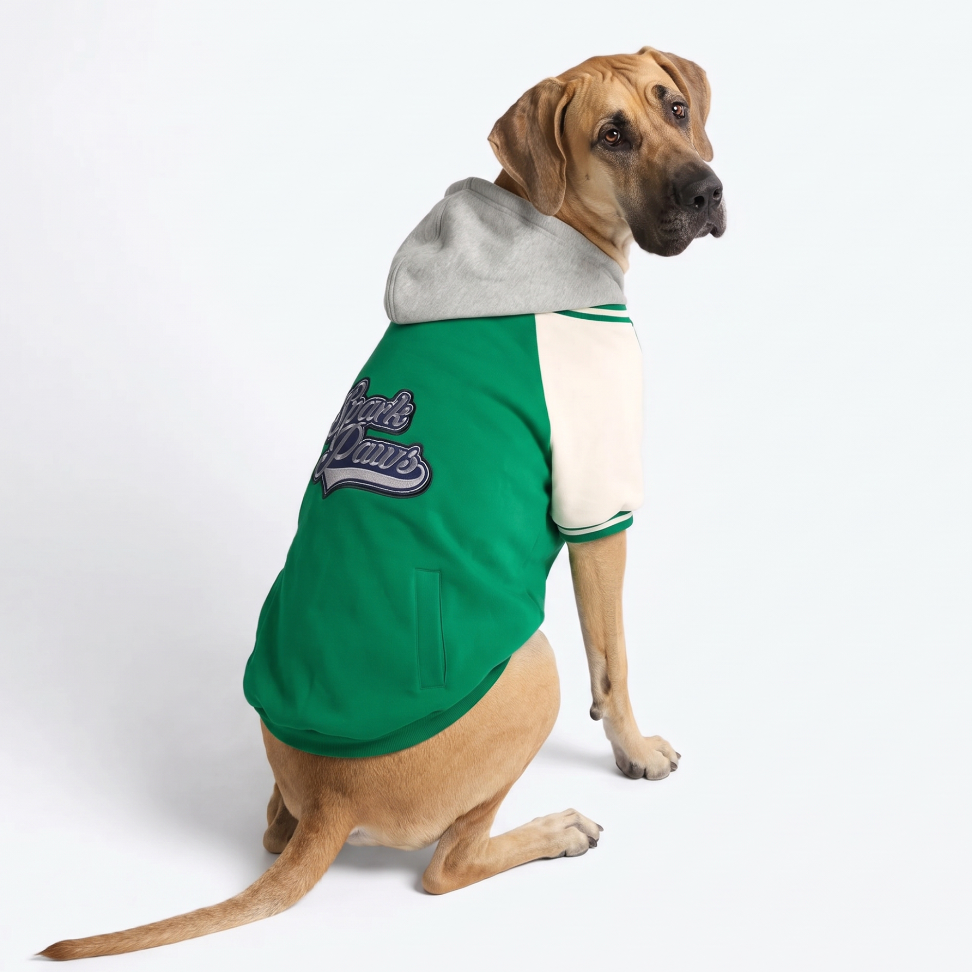 Dog Varsity Jacket - Green - Image 8