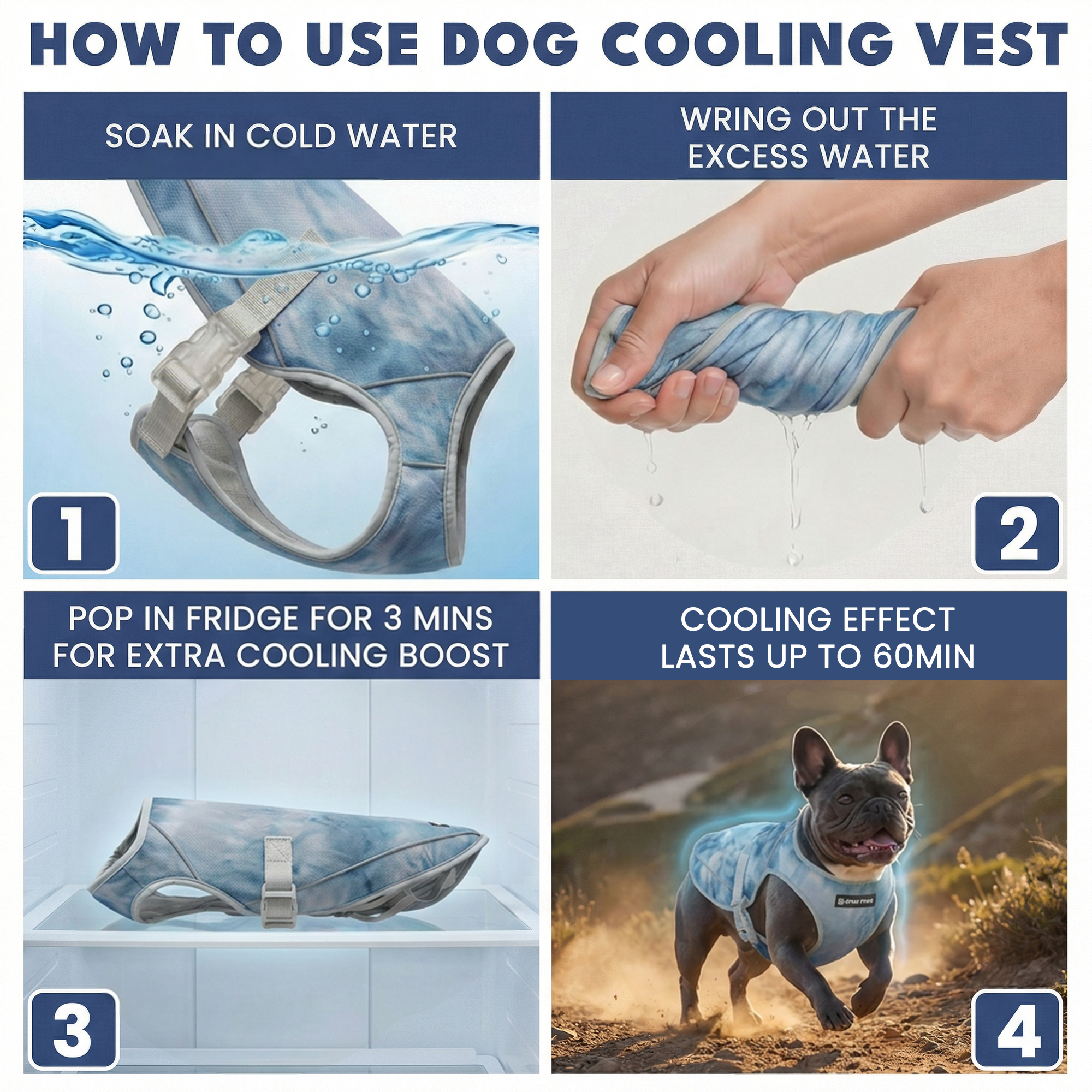 Dog Cooling Vest - Ice Blue - Image 6