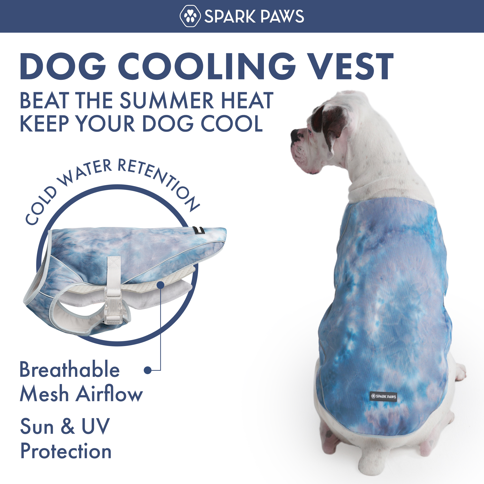 Dog Cooling Vest - Ice Blue - Image 10