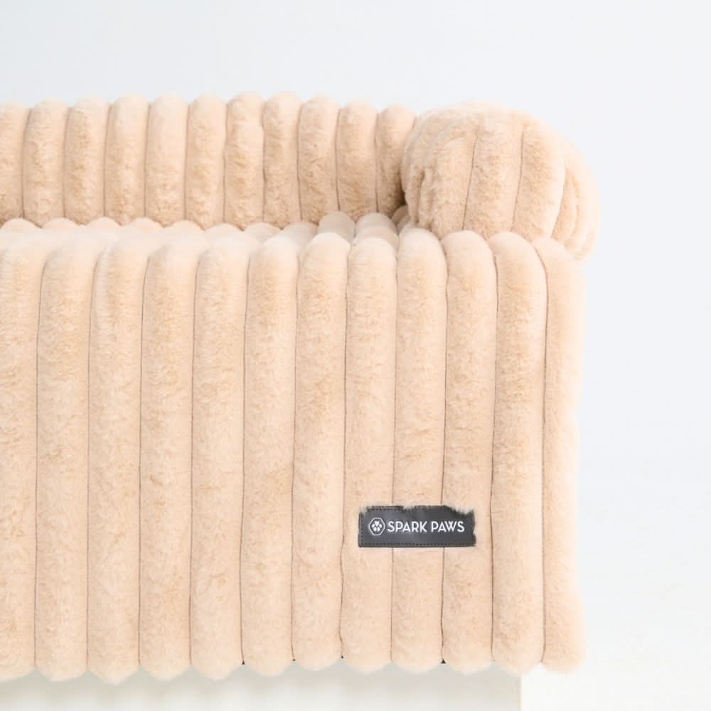 Luxury Couch Cover Dog Bed - Beige - Image 5