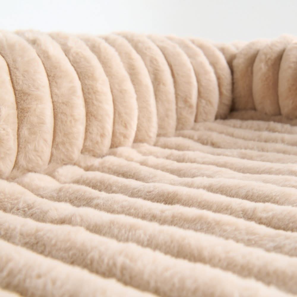 Luxury Couch Cover Dog Bed - Beige - Image 6