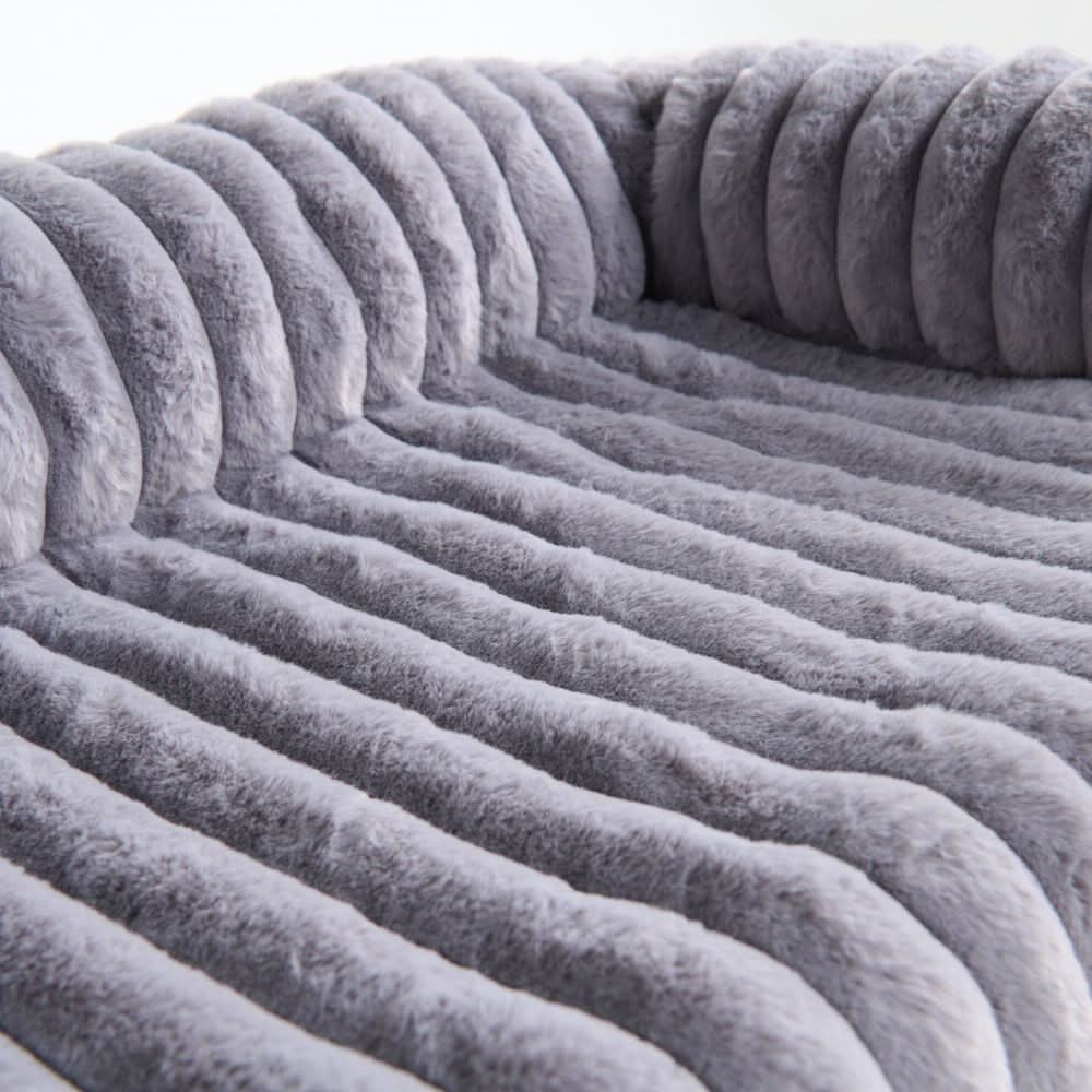 Luxury Couch Cover Dog Bed - Grey - Image 6