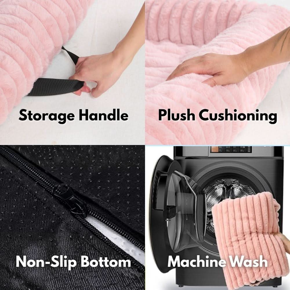 Luxury Couch Cover Dog Bed - Pink - Image 3