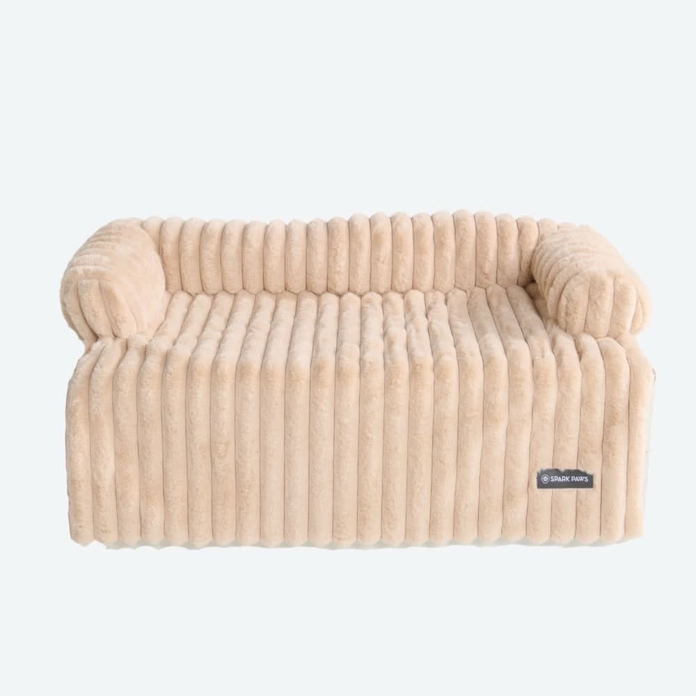 Luxury Couch Cover Dog Bed - Beige - Image 2