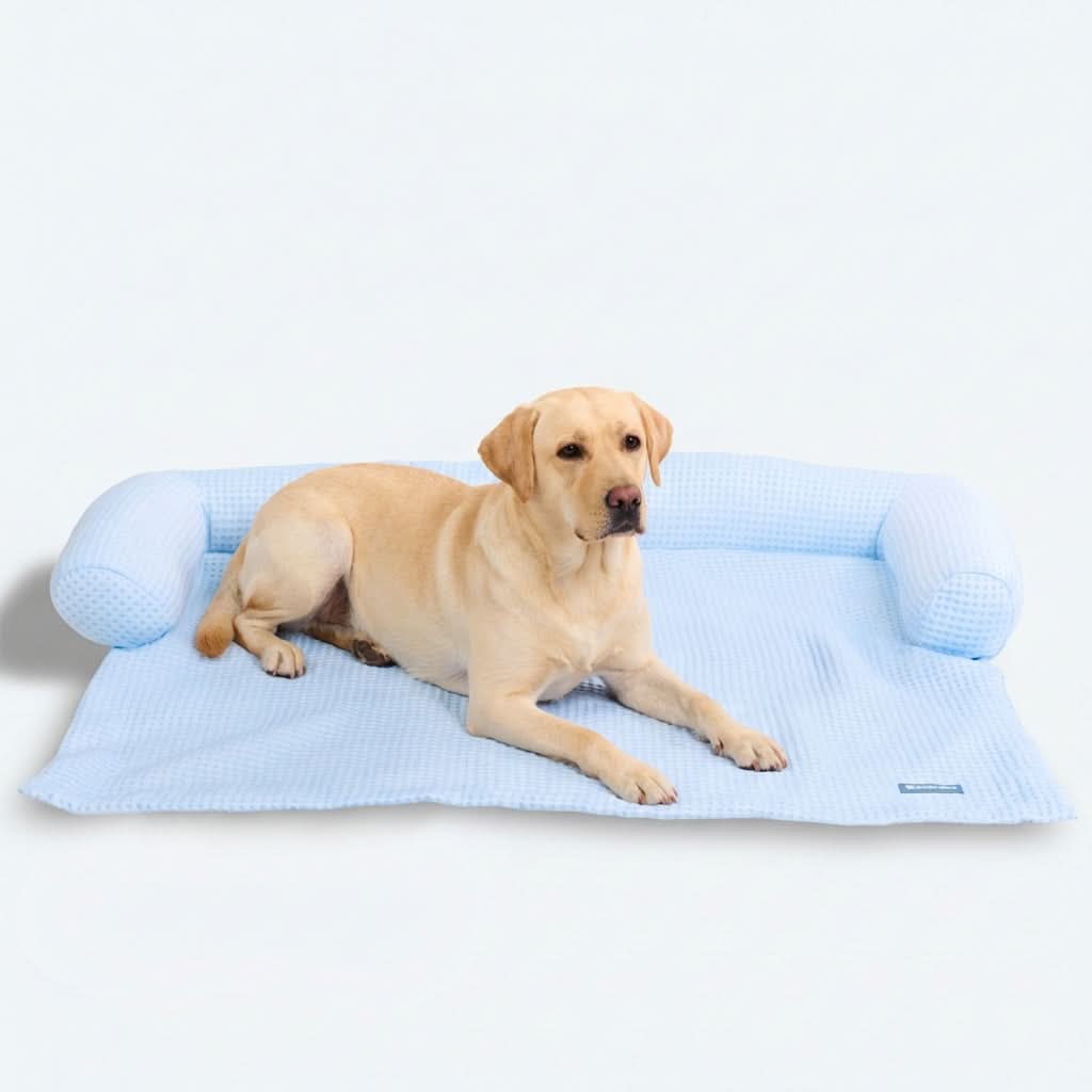 Frostcore™ Cooling Couch Cover Dog Bed - Waffle Blue - Image 6