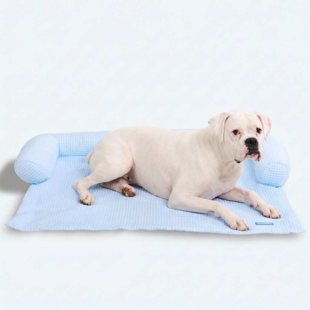 Frostcore™ Cooling Couch Cover Dog Bed - Waffle Blue - Image 5