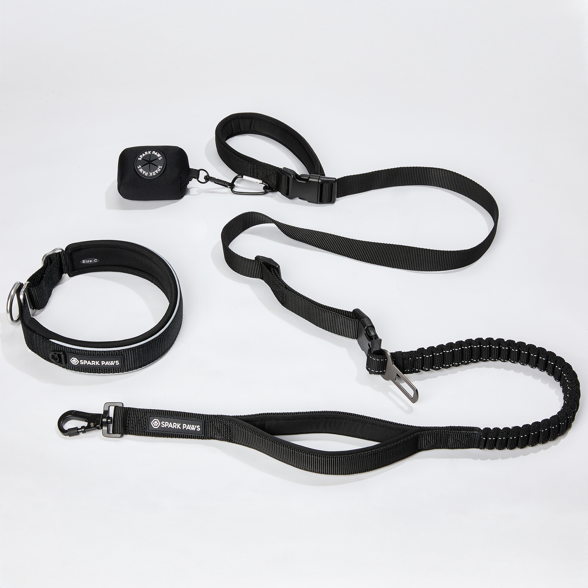 Martingale Collar and Multipurpose Leash Set - Black