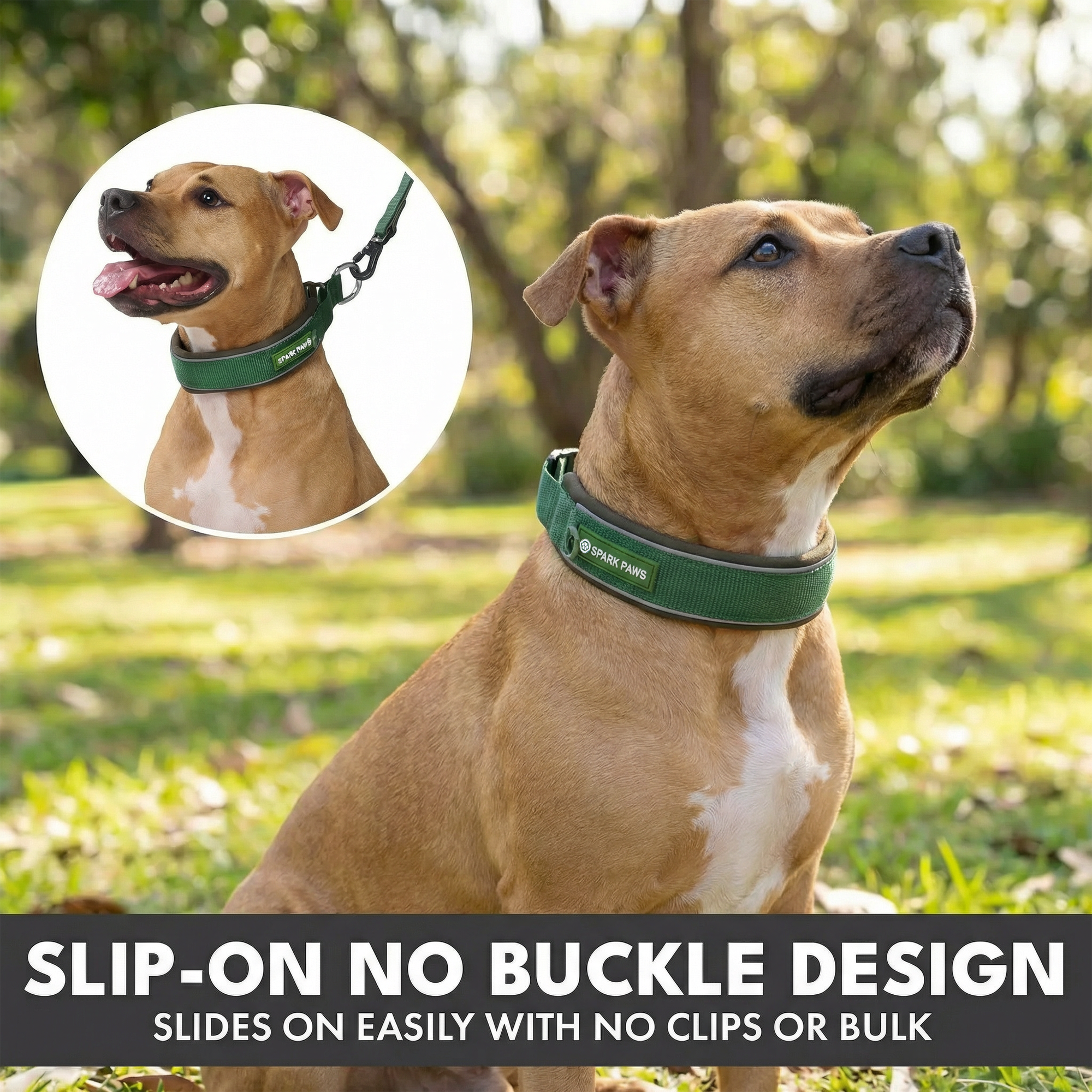 Martingale Collar and Multipurpose Leash Set - Army Green - Image 5