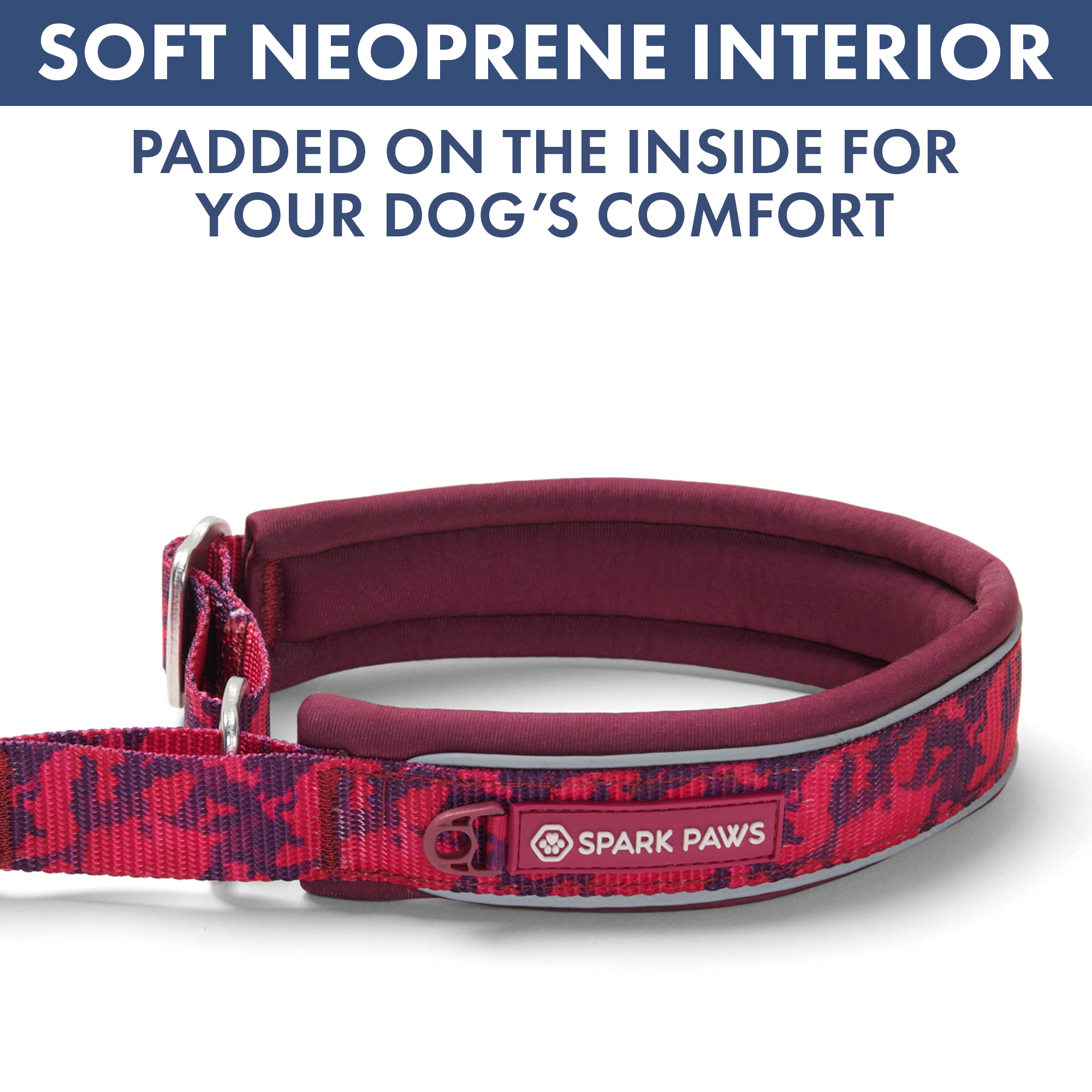 Martingale Collar and Multipurpose Leash Set - Fuchsia Camo - Image 6