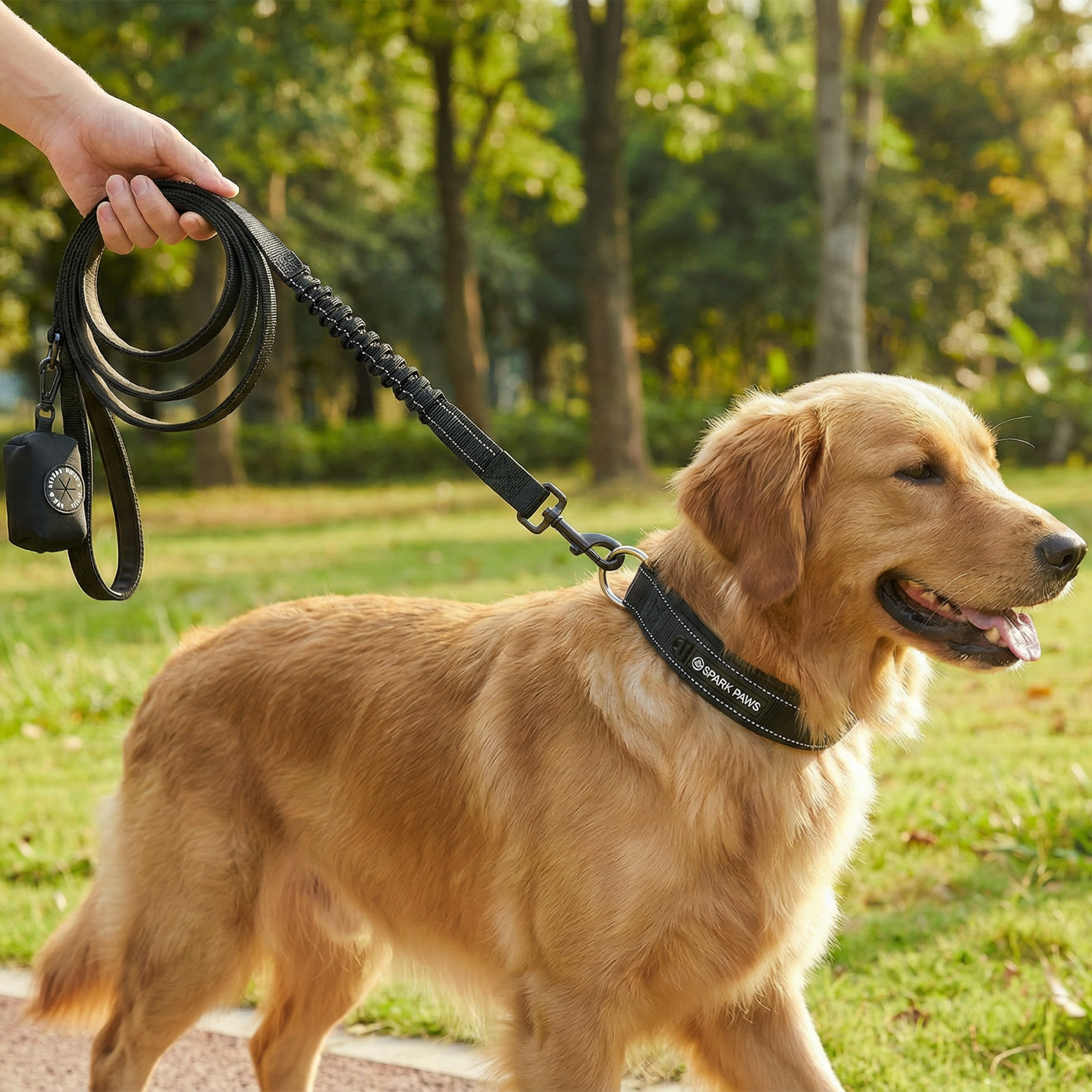 Martingale Collar and Multipurpose Leash Set - Black - Image 10