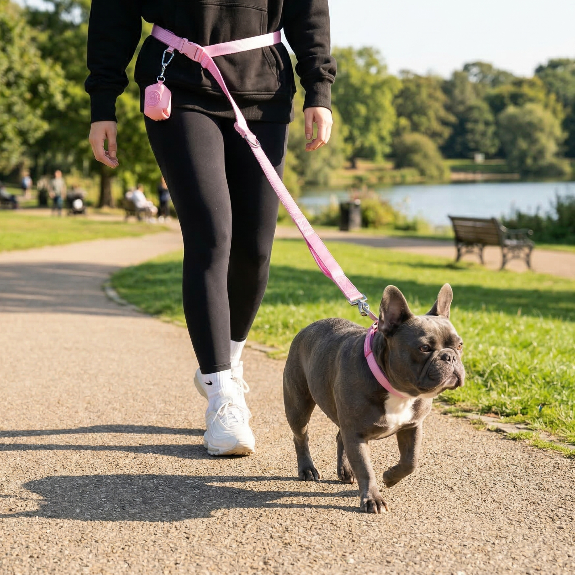 Martingale Collar and Multipurpose Leash Set - Pink - Image 10