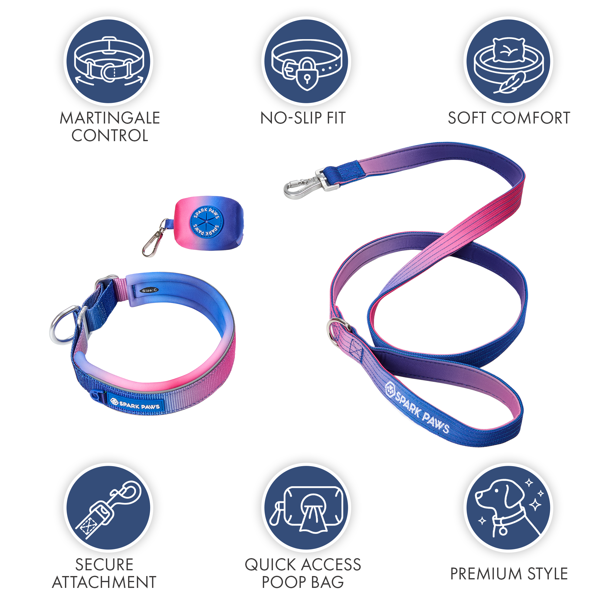 Martingale Collar Set - Snow Cone - Image 8