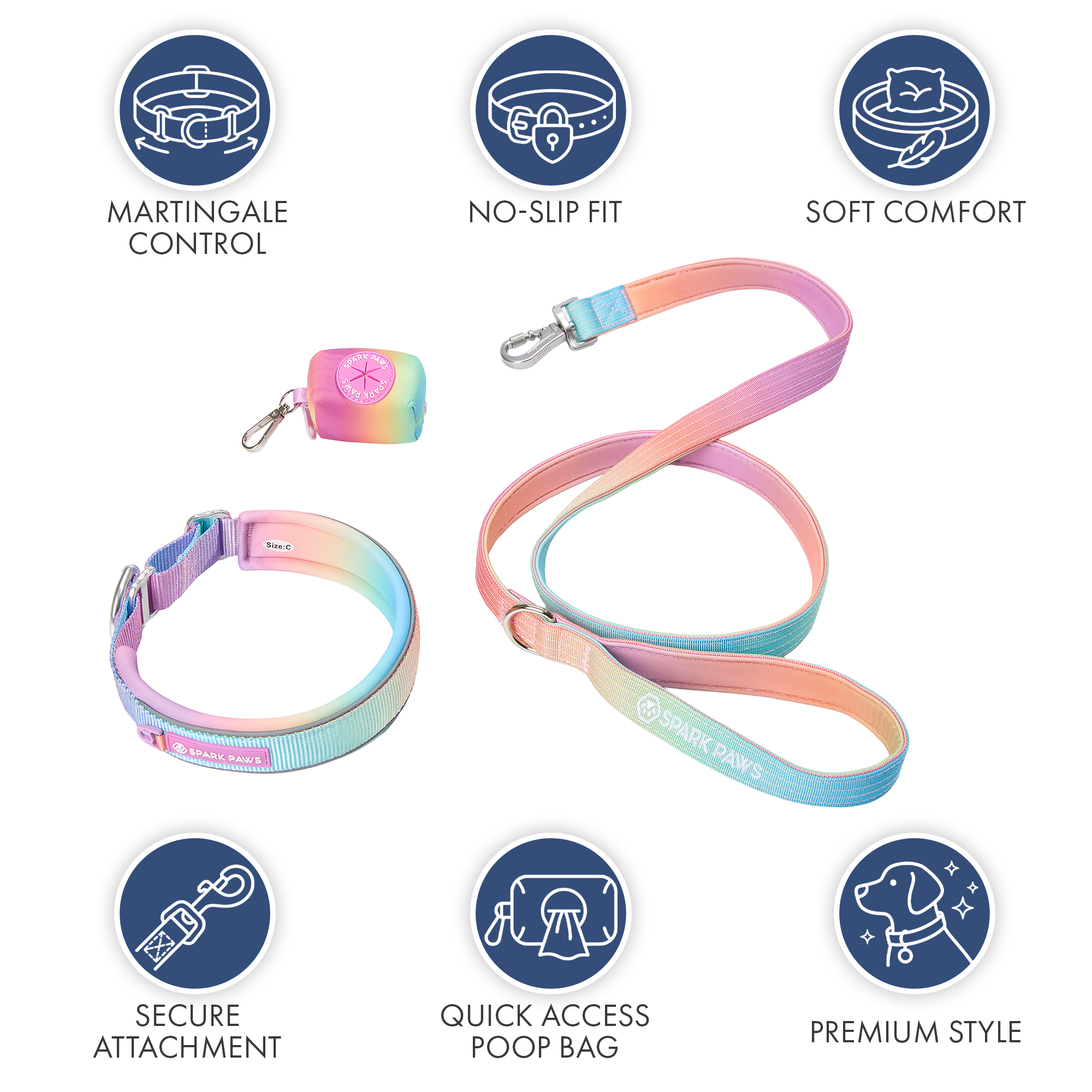 Martingale Collar Set - Pastel Icing - Image 8