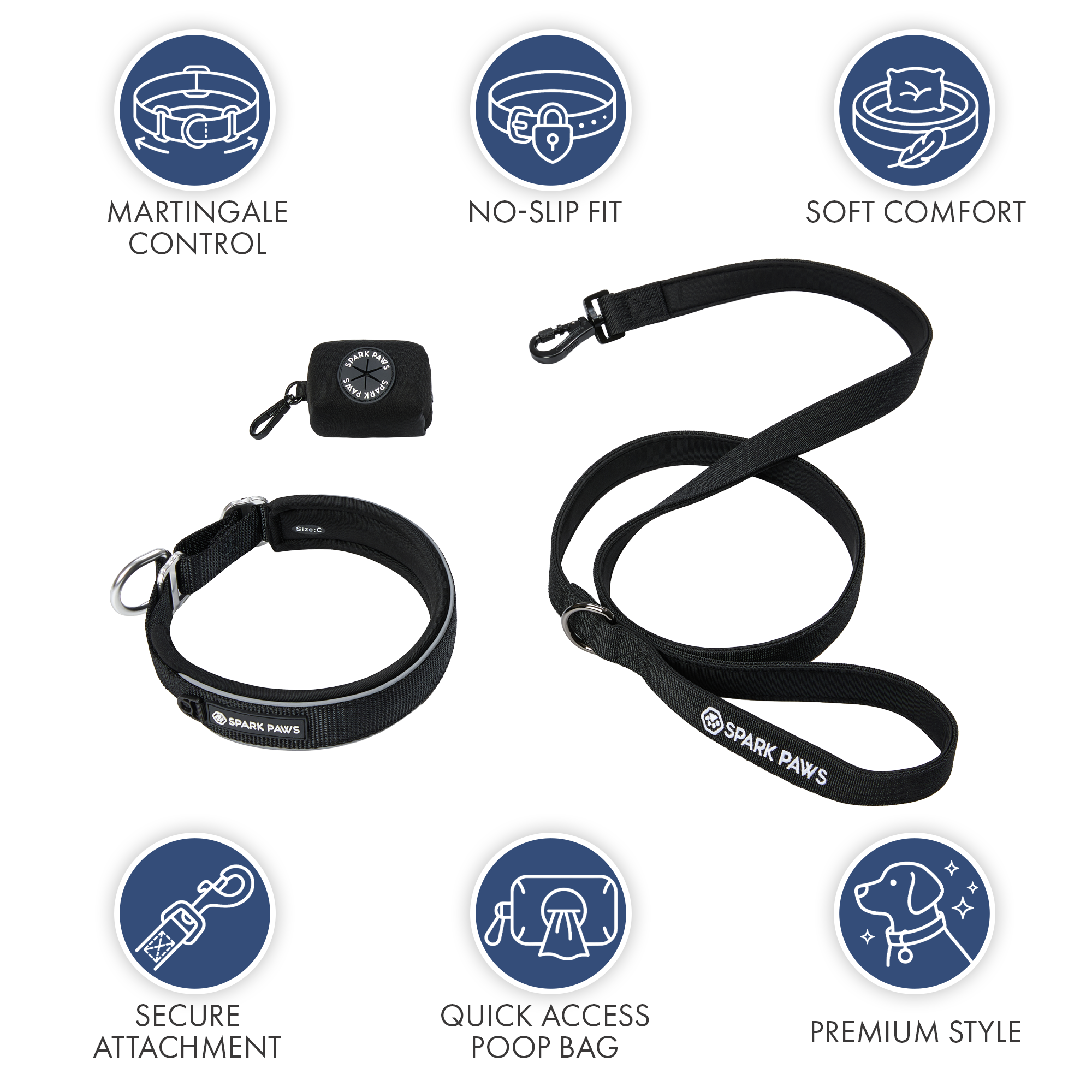 Martingale Collar Set - Black - Image 8