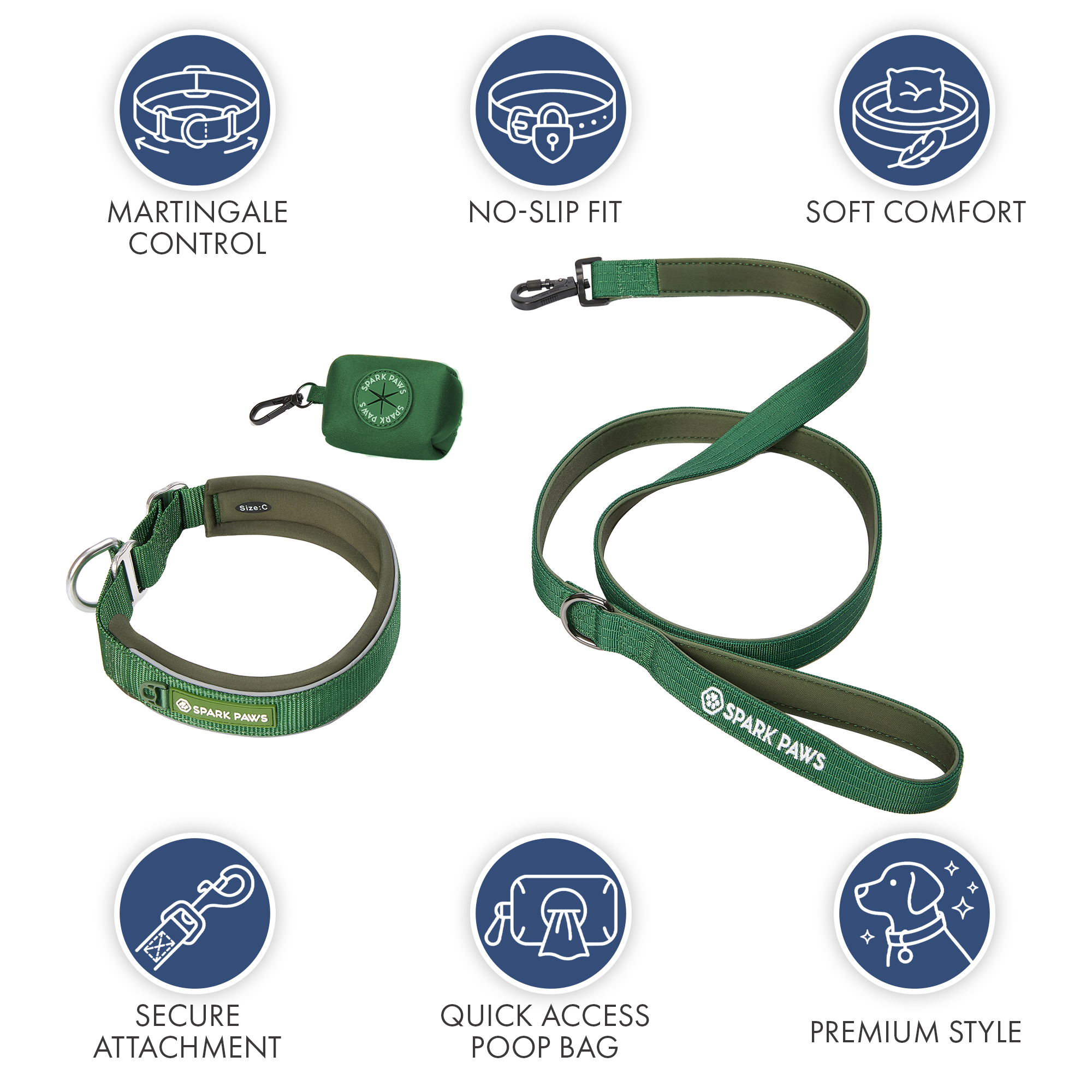 Martingale Collar Set - Army Green - Image 8