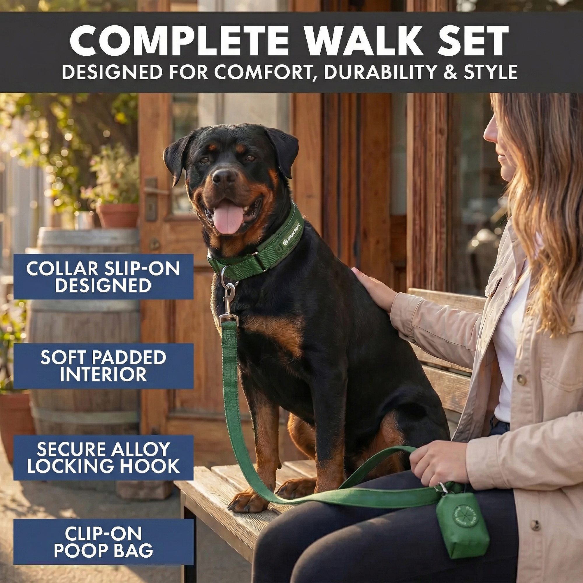 Martingale Collar Set - Army Green - Image 7