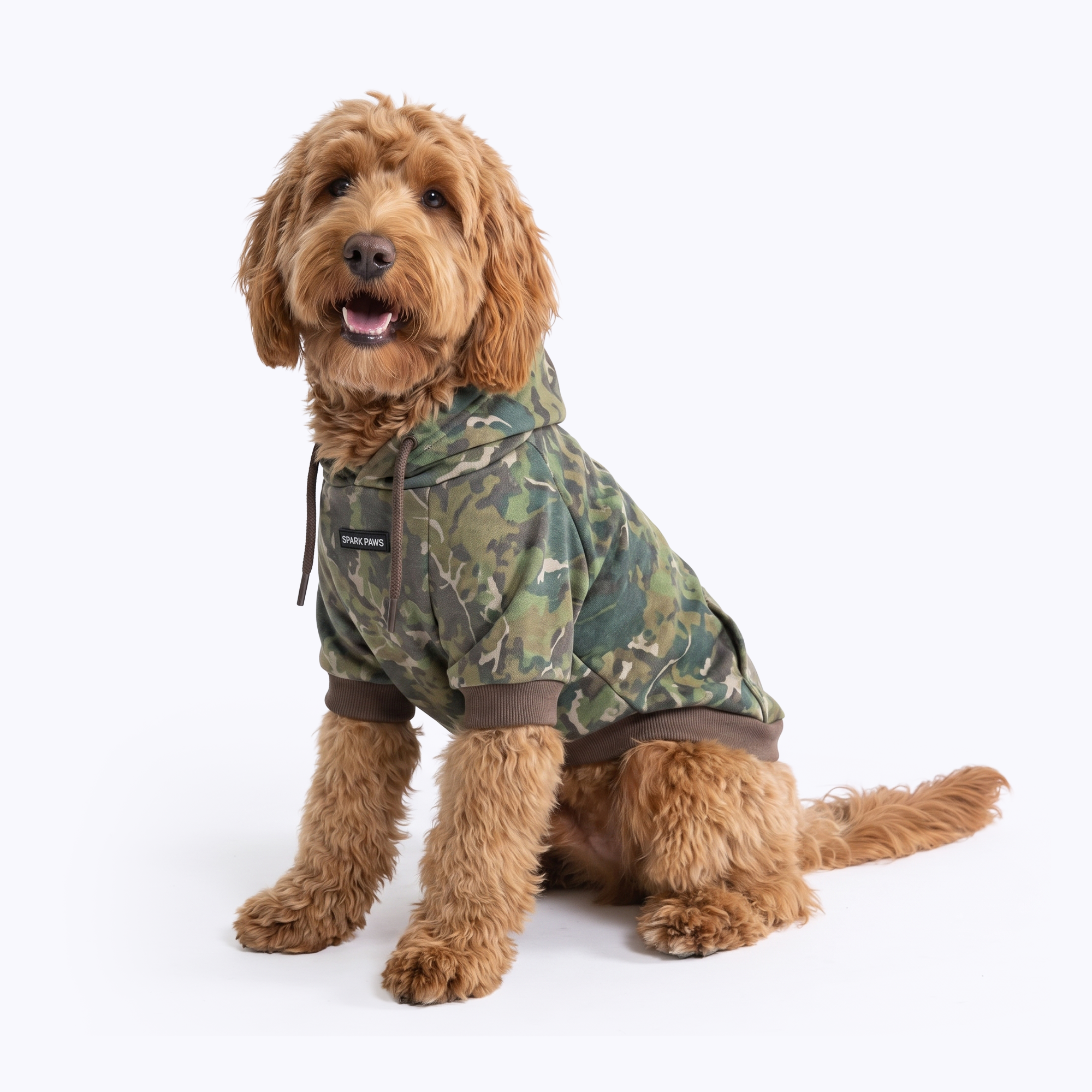 Concrete Wood Dog Hoodie - Moss - Image 4