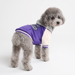 Dog Varsity Jacket - Purple