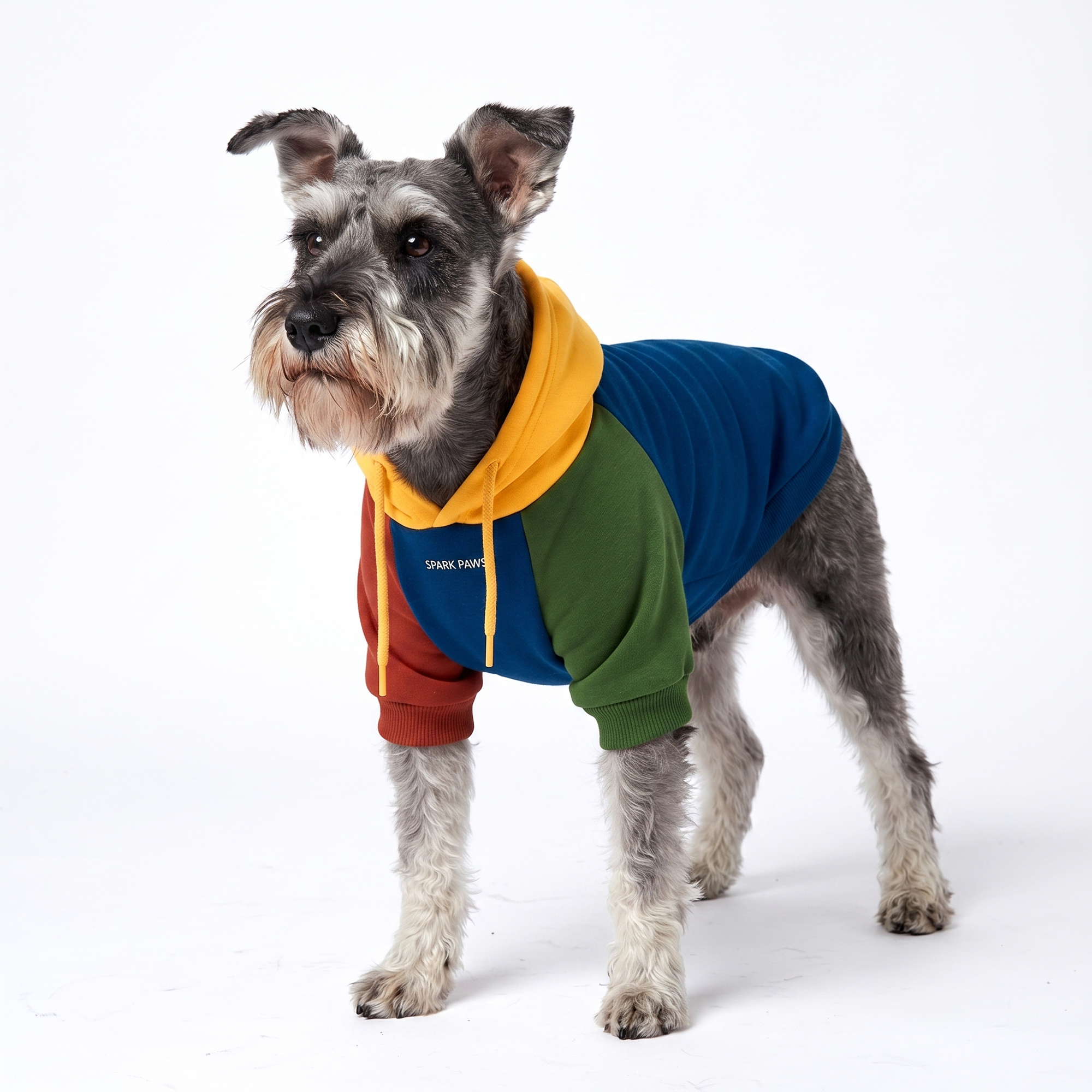 Primary Color Block Dog Hoodie - Image 4