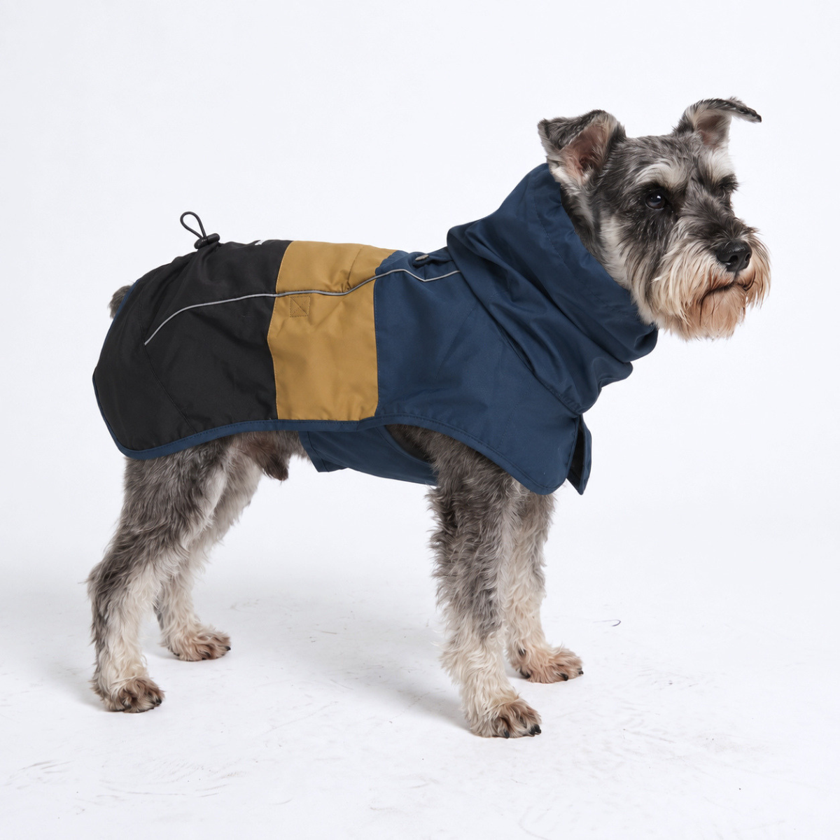 Breatheshield™ Dog Raincoat - Blue Gold Black - Image 2