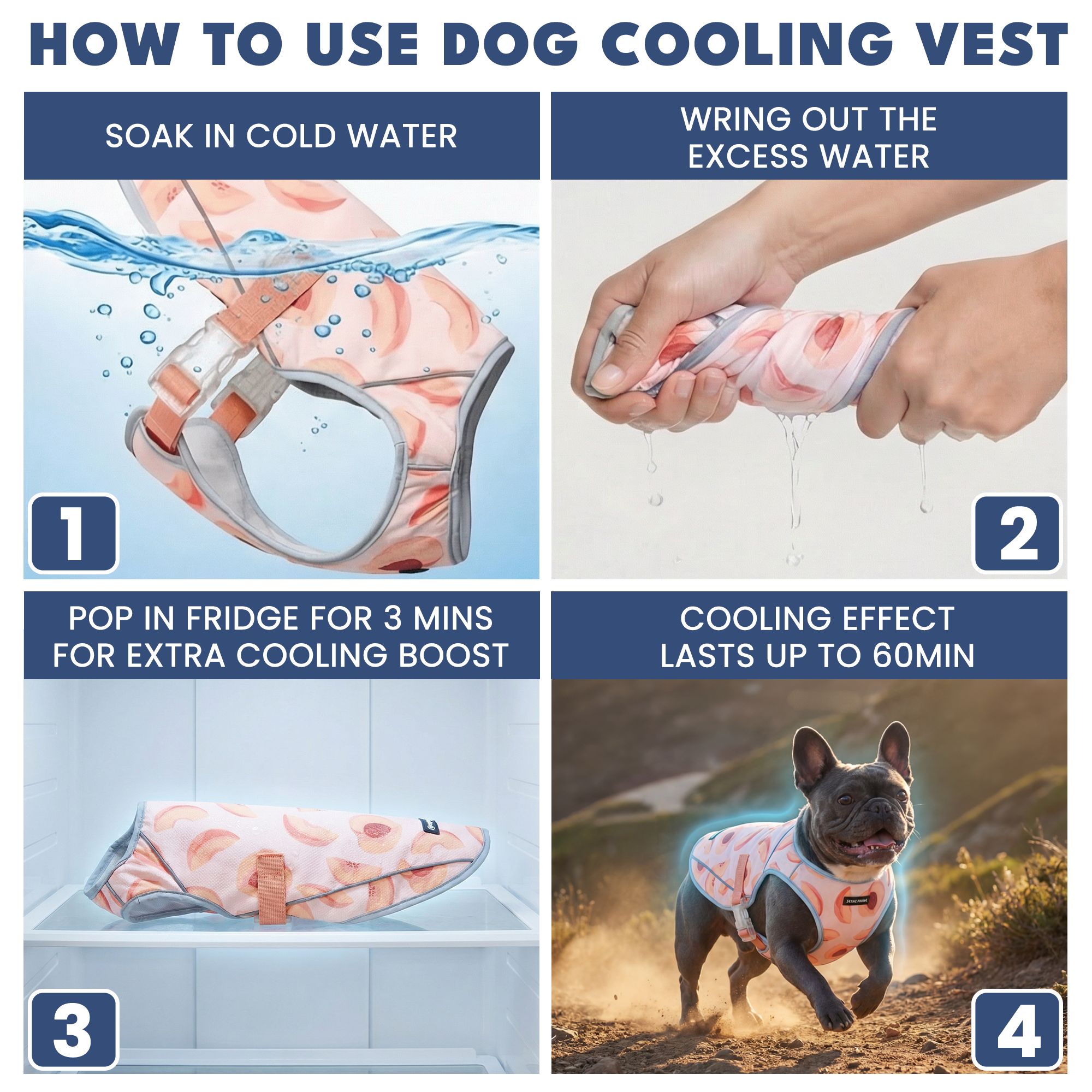 Dog Cooling Vest - Peaches - Image 6