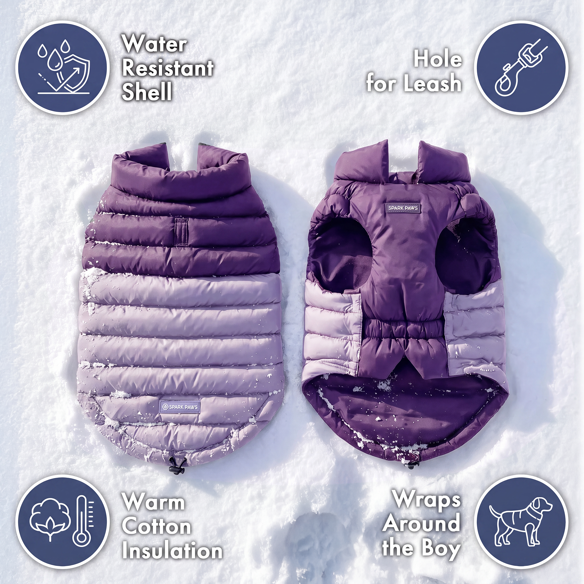 PuffShield Winter Jacket - Purple - Image 7