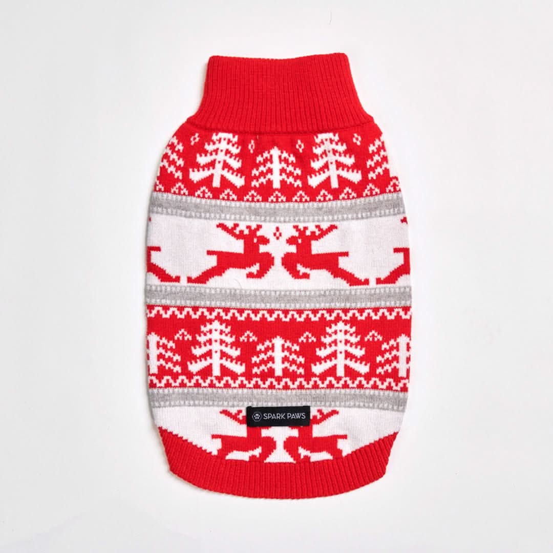 Winter Christmas Wonderland Knit Dog Sweater - Image 2