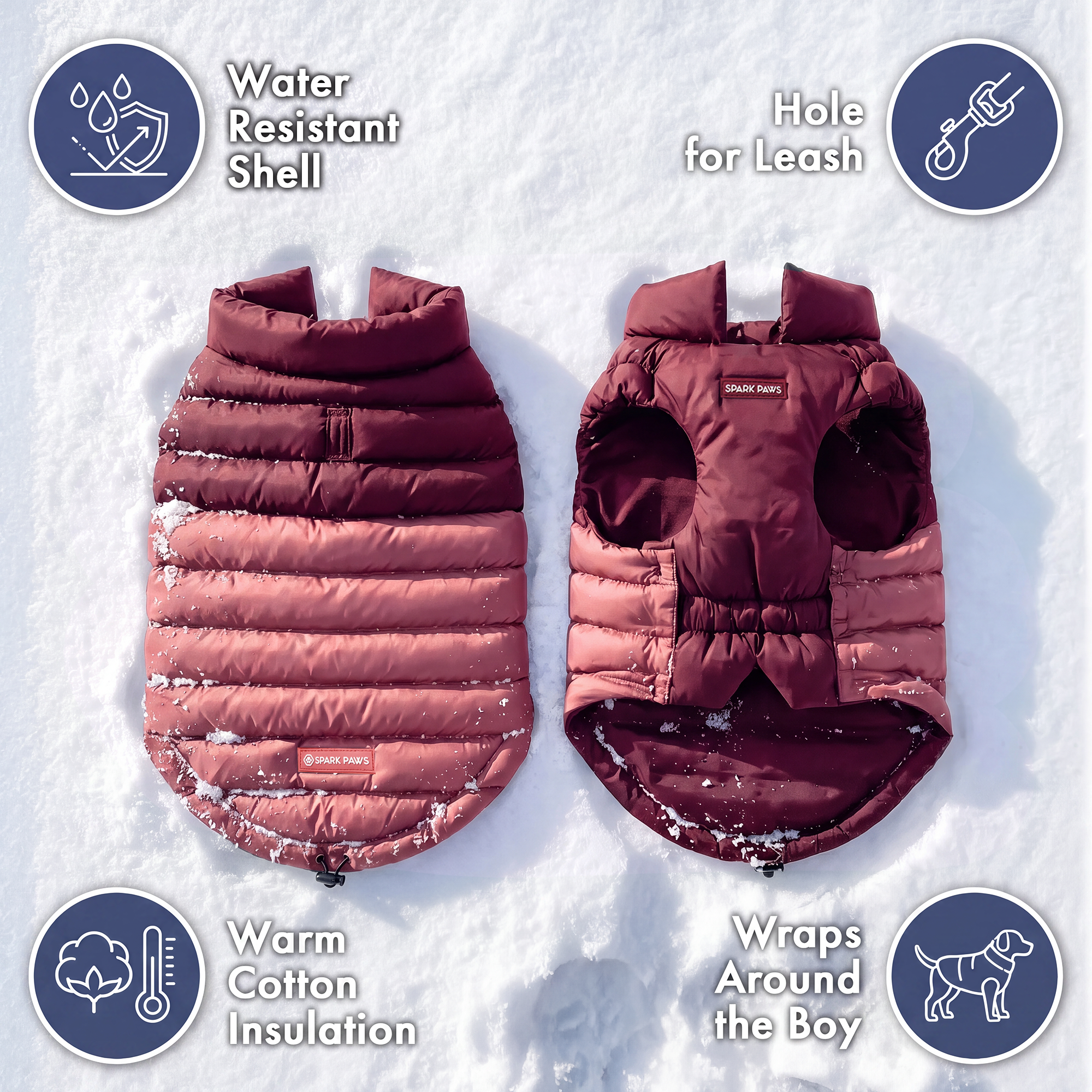 PuffShield Winter Jacket - Red - Image 7