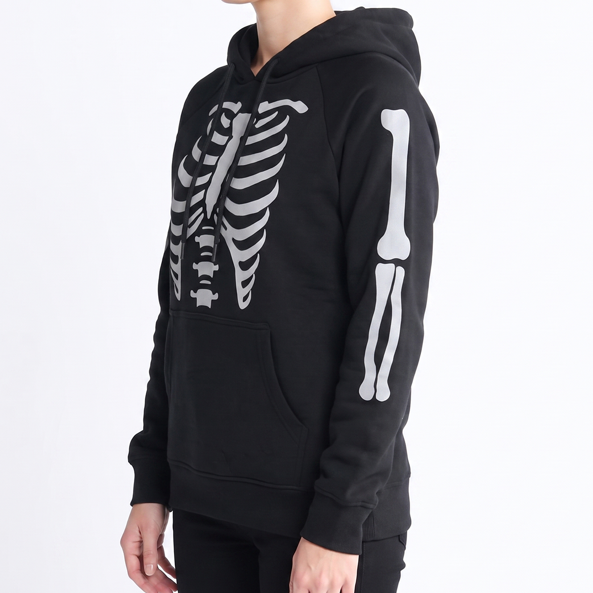 Halloween Human Hoodie - Reflective Skeleton - Image 3