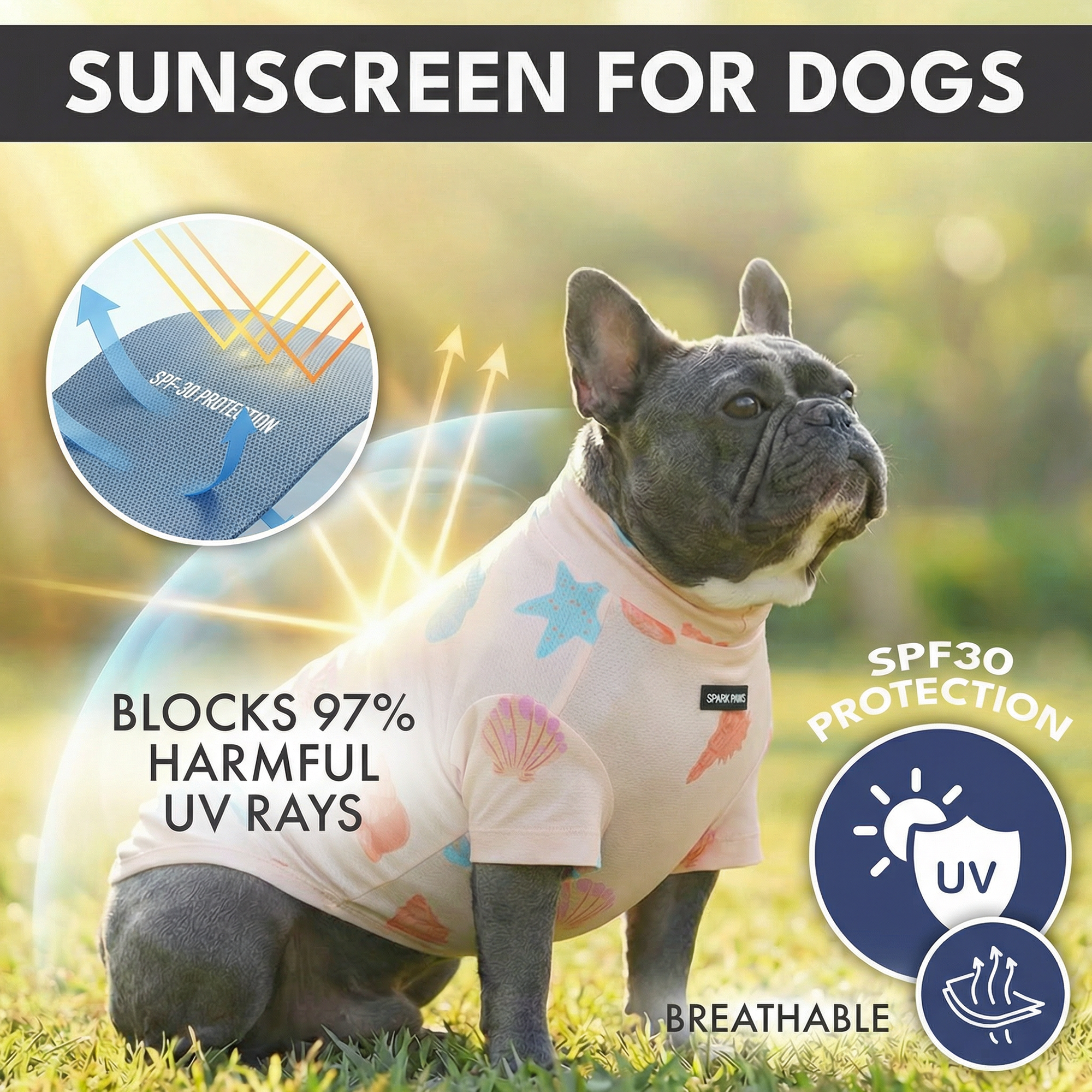 Sunblock Dog T-Shirt (3-pack) - Seashell. Berries. Pineapple - Image 5