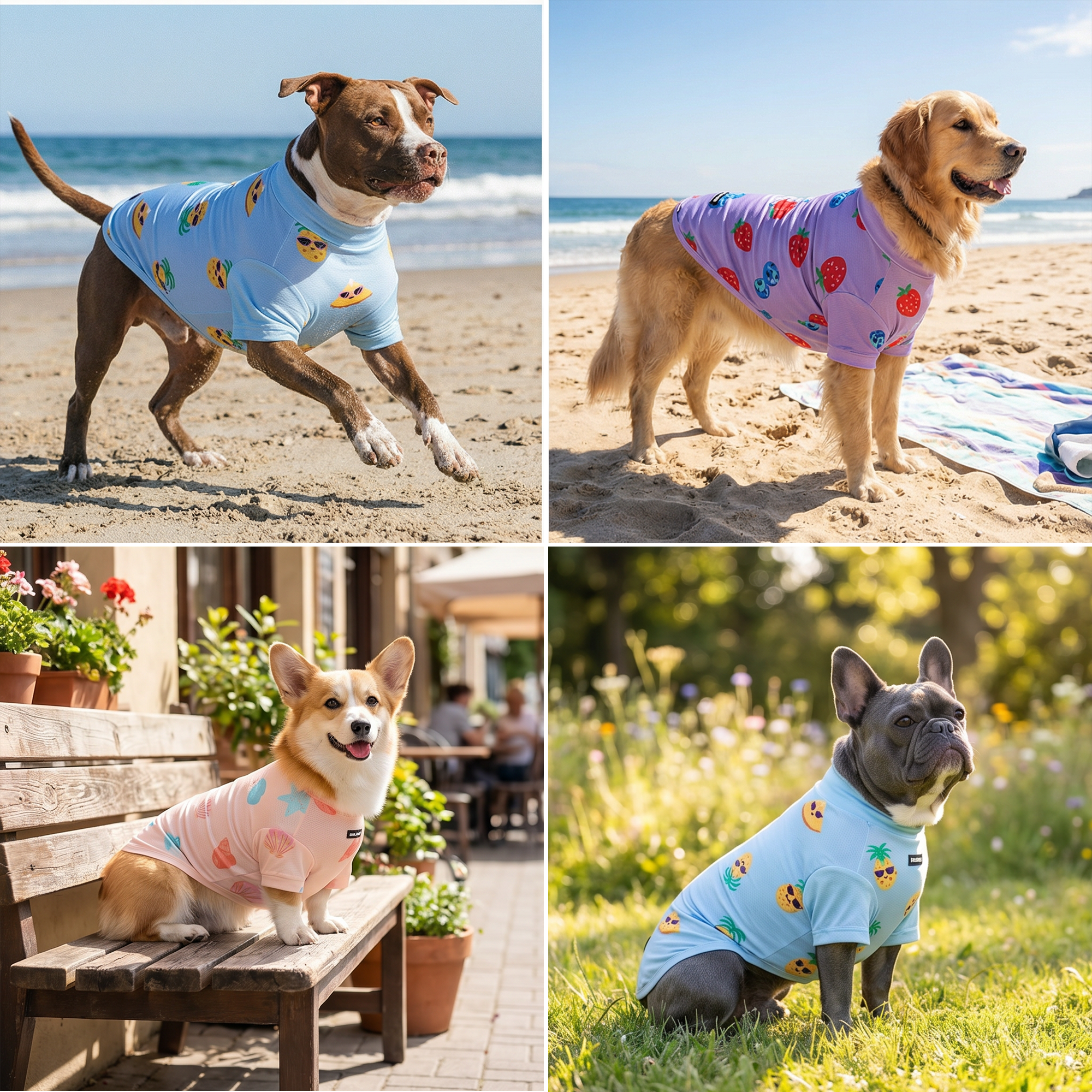 Sunblock Dog T-Shirt (3-pack) - Seashell. Berries. Pineapple - Image 9