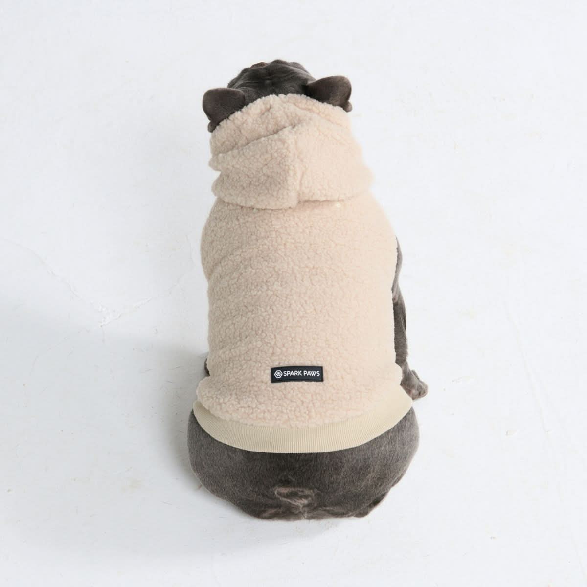 Teddy Sherpa Dog Jacket - Beige - Image 6