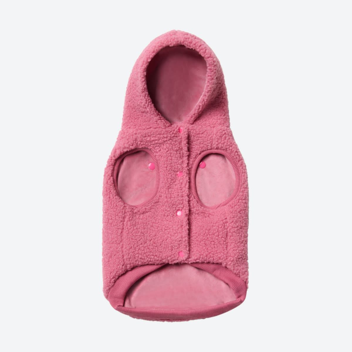 Teddy Sherpa Dog Jacket - Dark Pink - Image 2