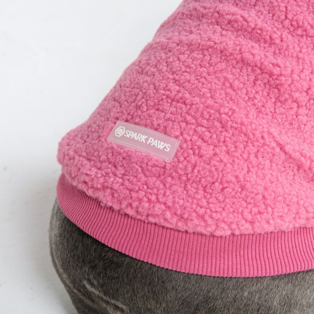 Teddy Sherpa Dog Jacket - Dark Pink - Image 6