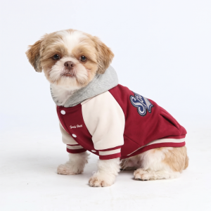Dog Varsity Jacket - Red
