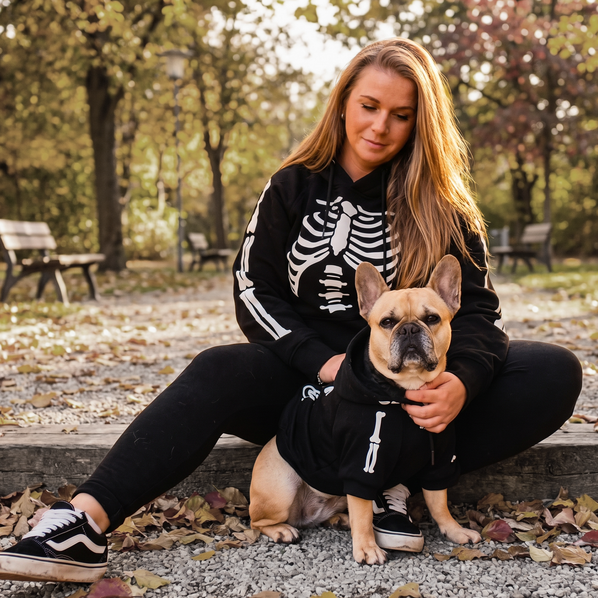 Halloween Human Hoodie - Reflective Skeleton - Image 7