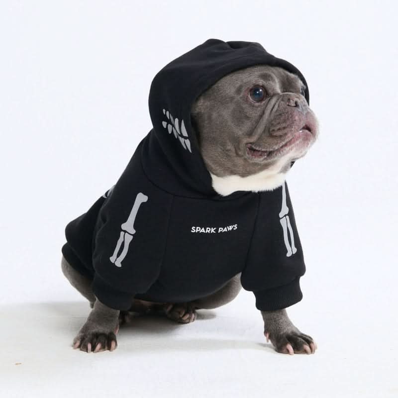Halloween Dog Hoodie - Reflective Skeleton - Image 11