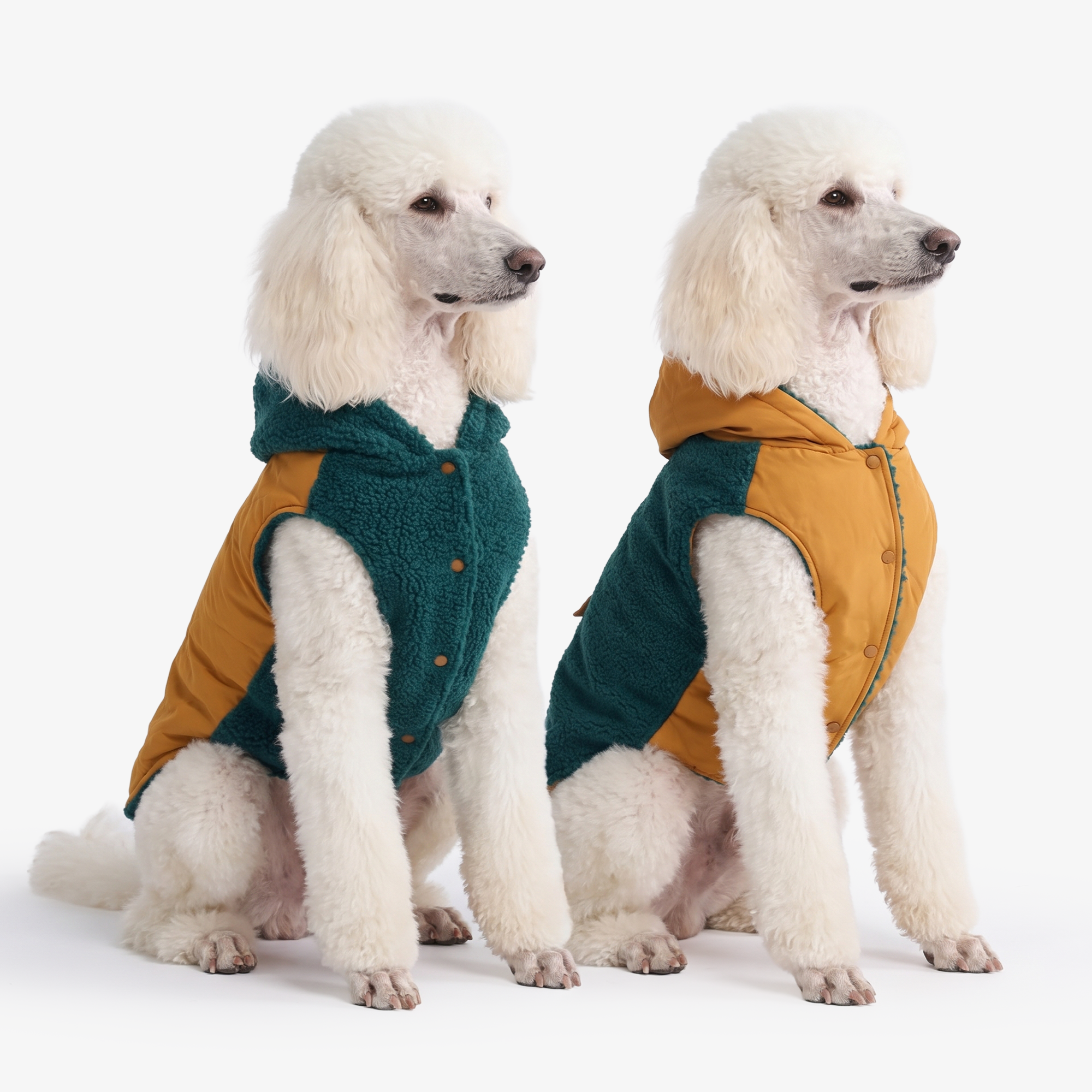 Reversible Jacket - Green and Orange - Image 6