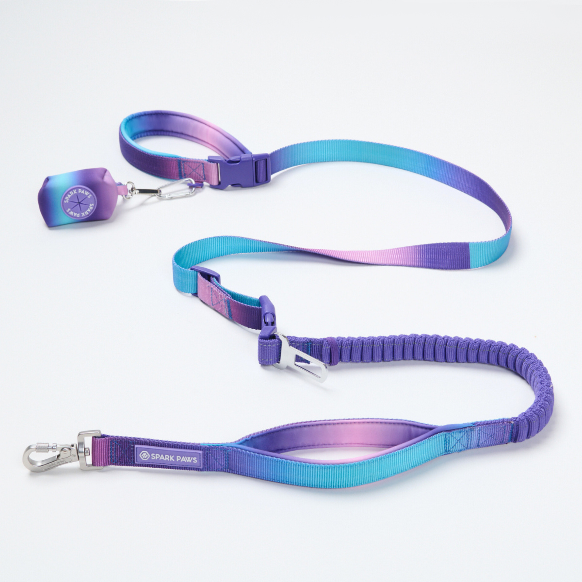 Multipurpose Seatbelt Handsfree Leash & Poop Bag Holder Set - Image 2