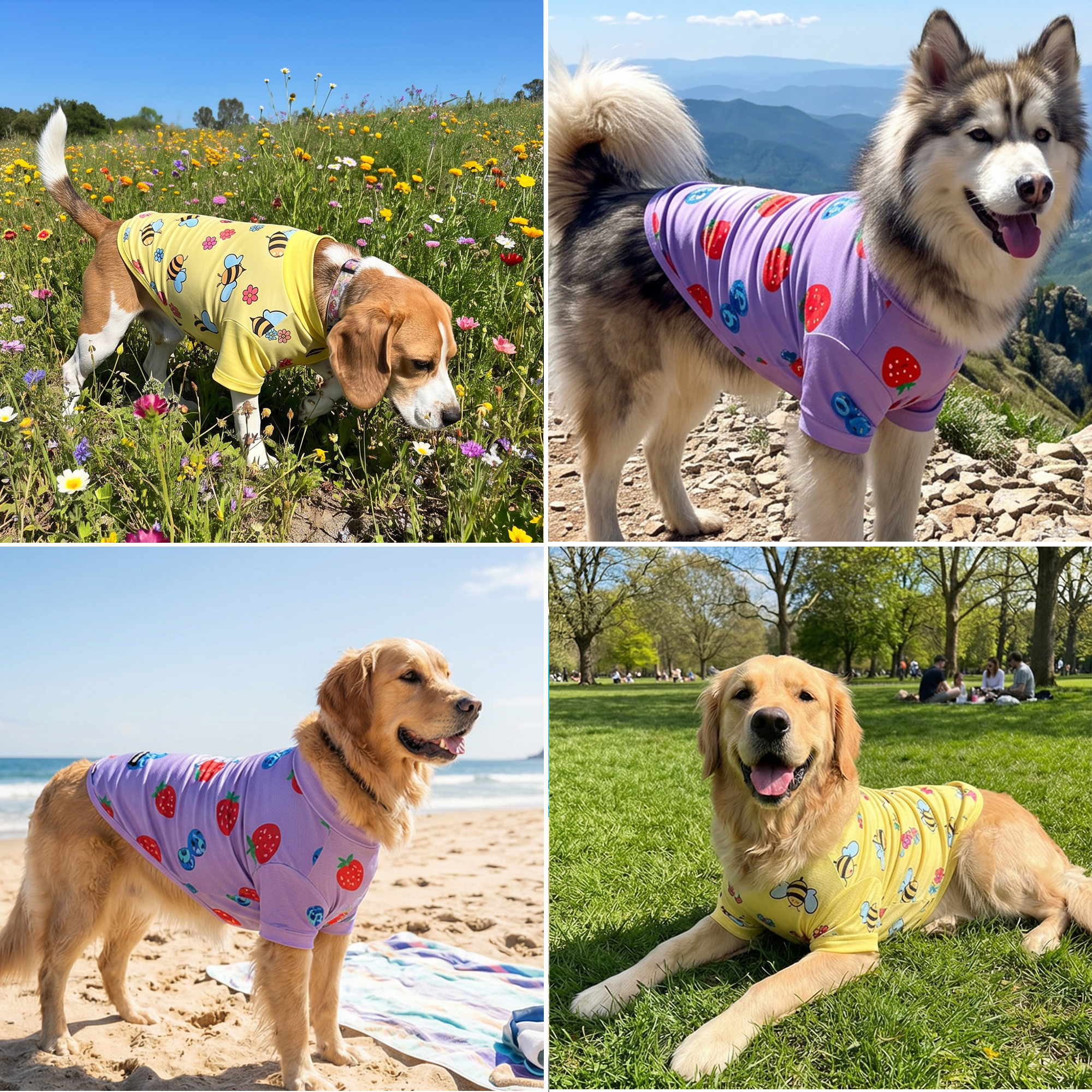 Sunblock Dog T-Shirt (2-pack) - Bees Berries - Image 8
