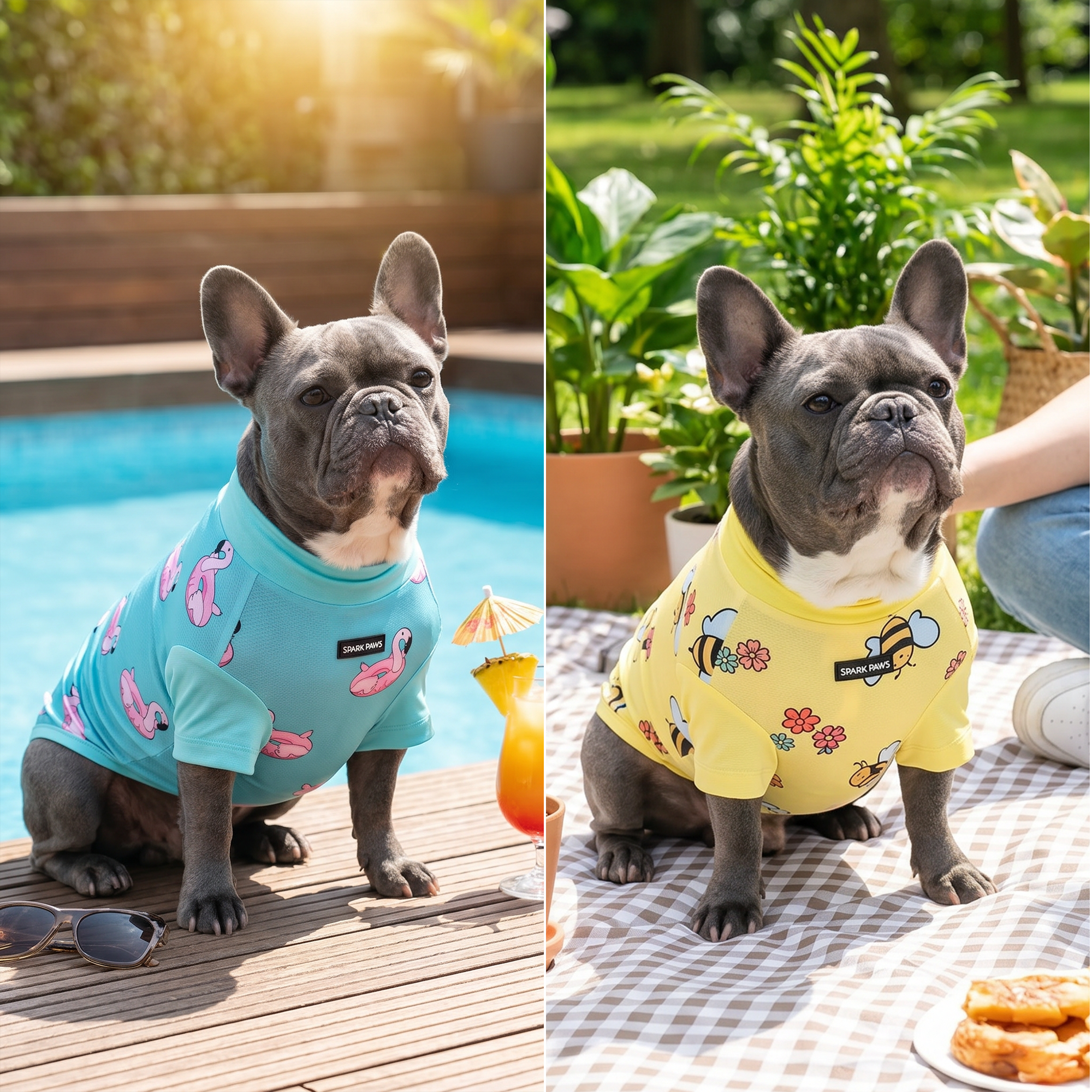 Sunblock Dog T-Shirt (2-pack) - Bees Flamingo - Image 8