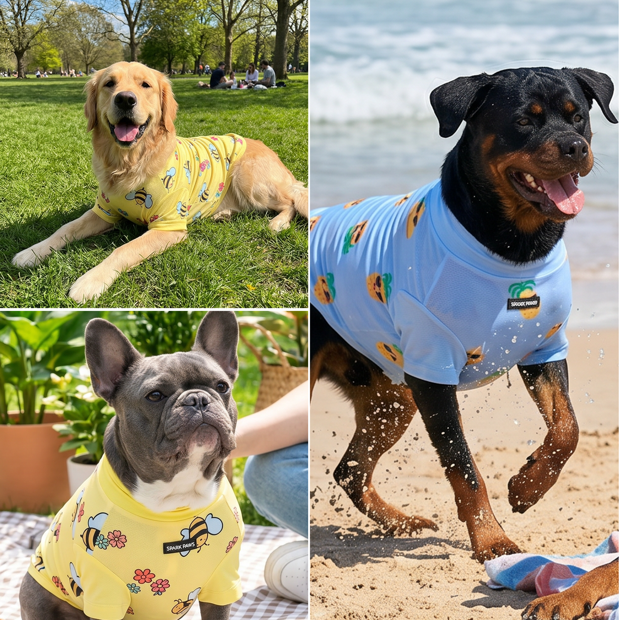 Sunblock Dog T-Shirt (2-pack) - Bees Pineapple - Image 8
