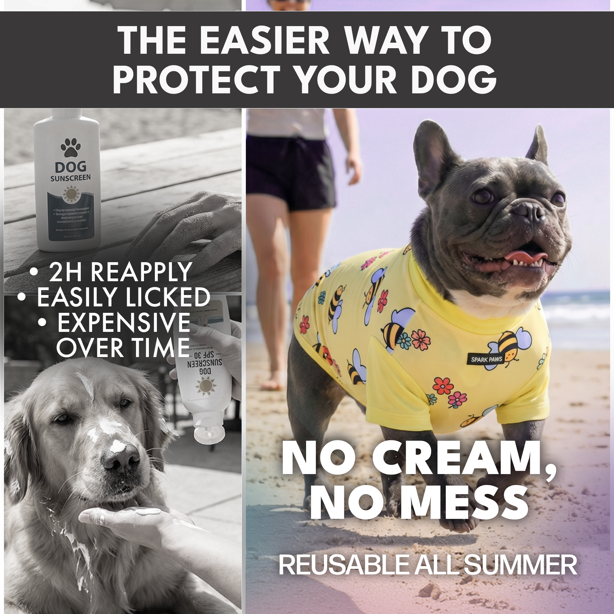 Sunblock Dog T-Shirt (2-pack) - Bees Pineapple - Image 7