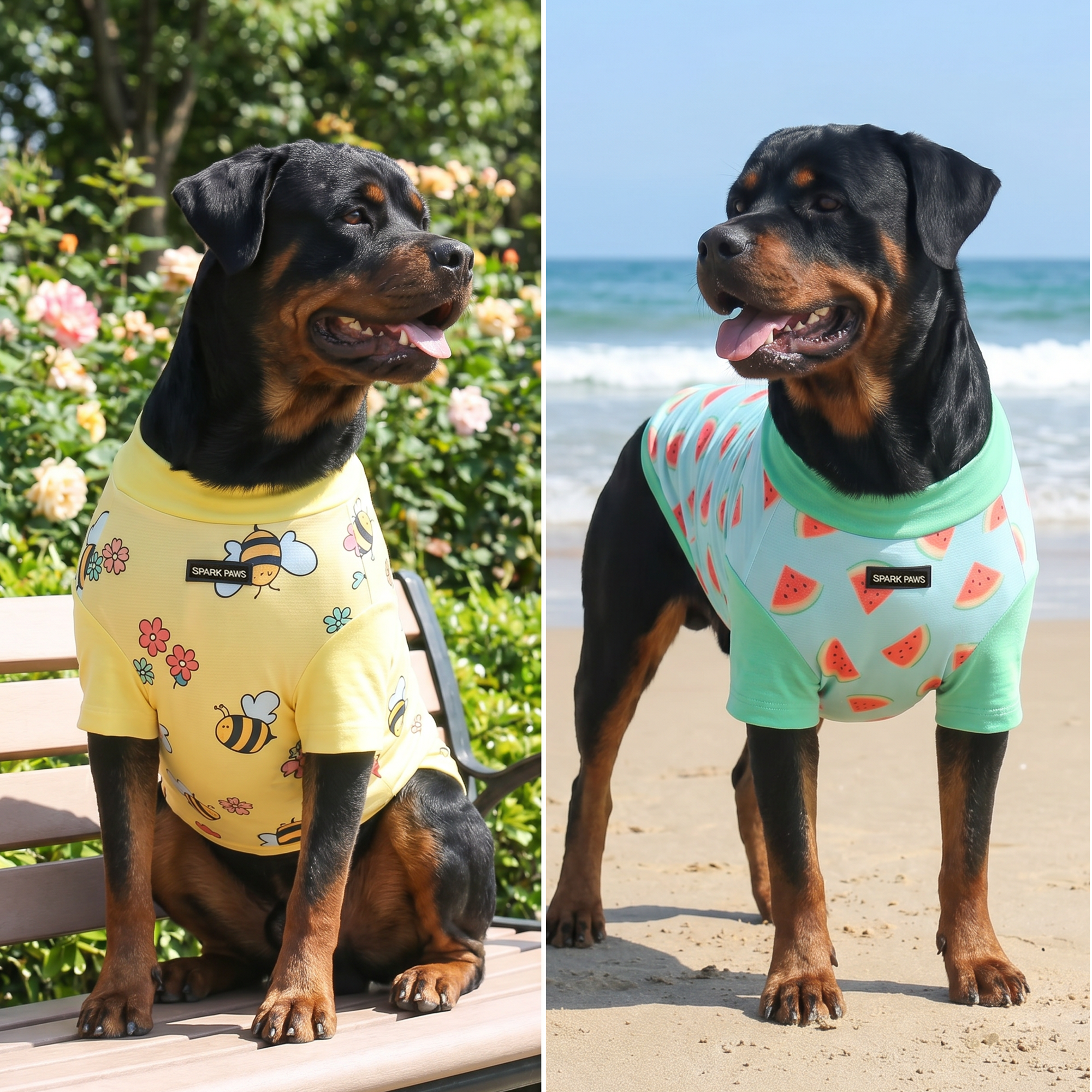 Sunblock Dog T-Shirt (2-pack) - Bees Watermelon - Image 8