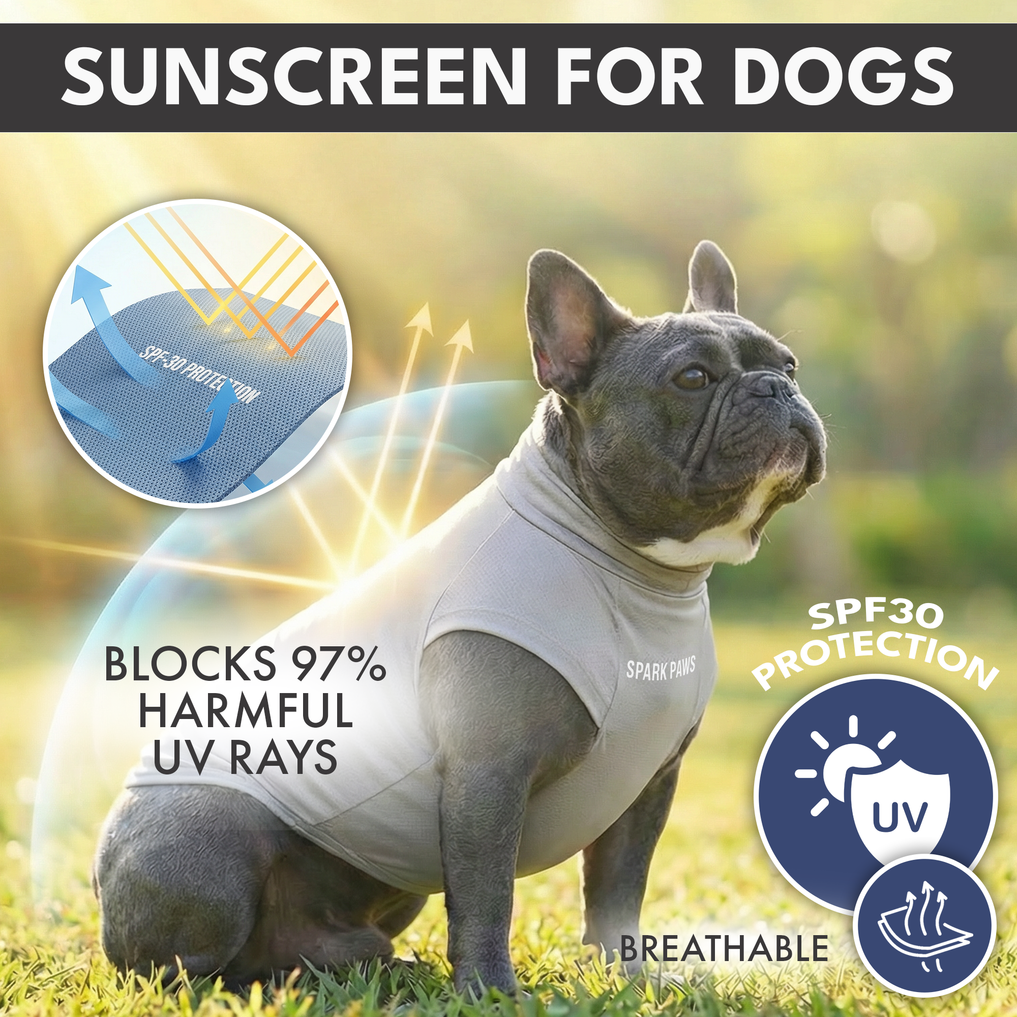 Sunblock Dog T-Shirt (2-pack) - Blue Grey - Image 5